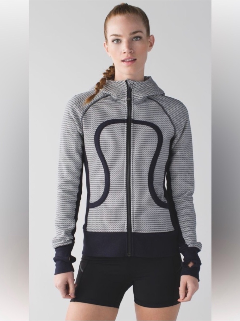 lululemon Scuba Hoodie II - Navy and White